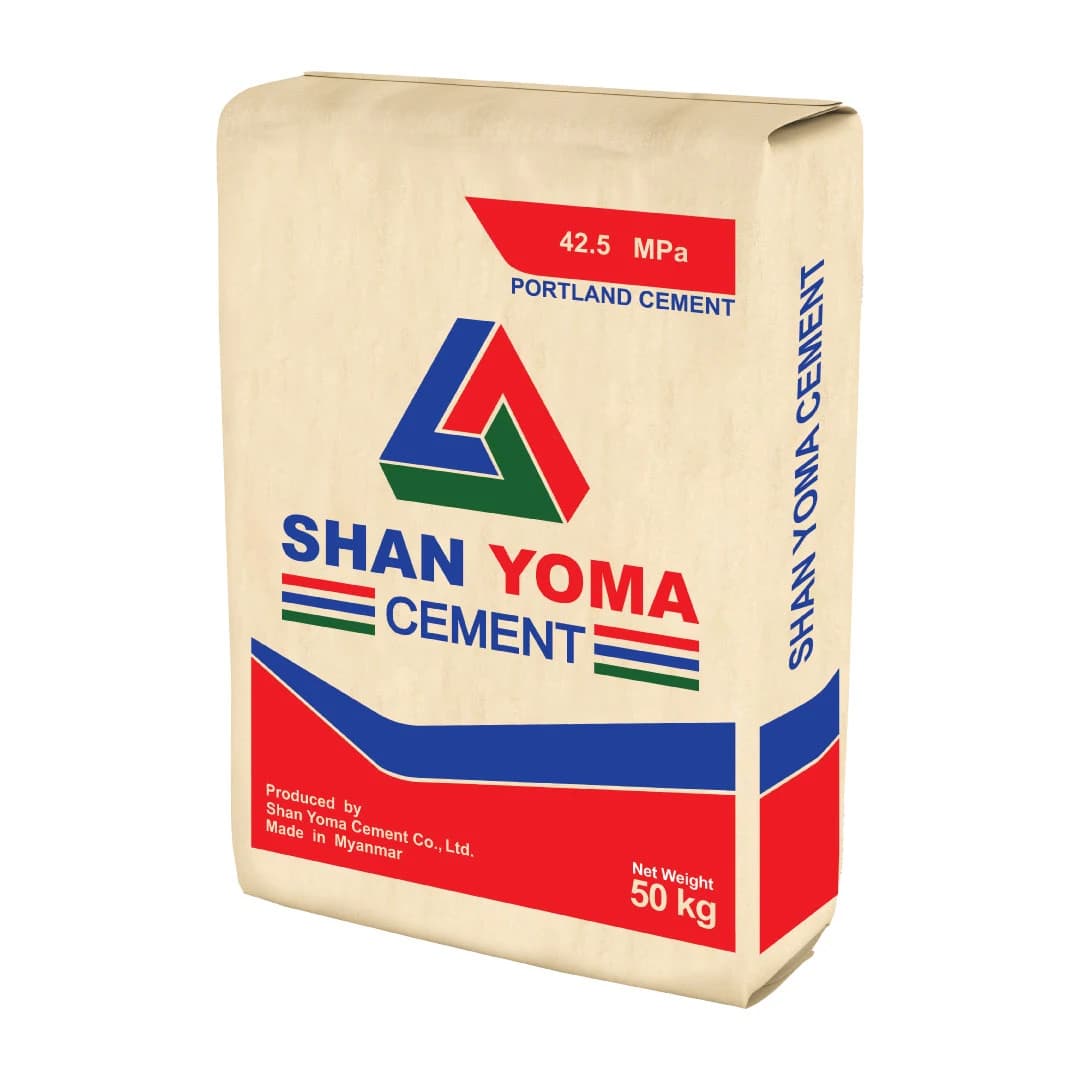 Shan Yoma Cement 42.5 MPa Portland cement 50 kg bag produced by KTK
