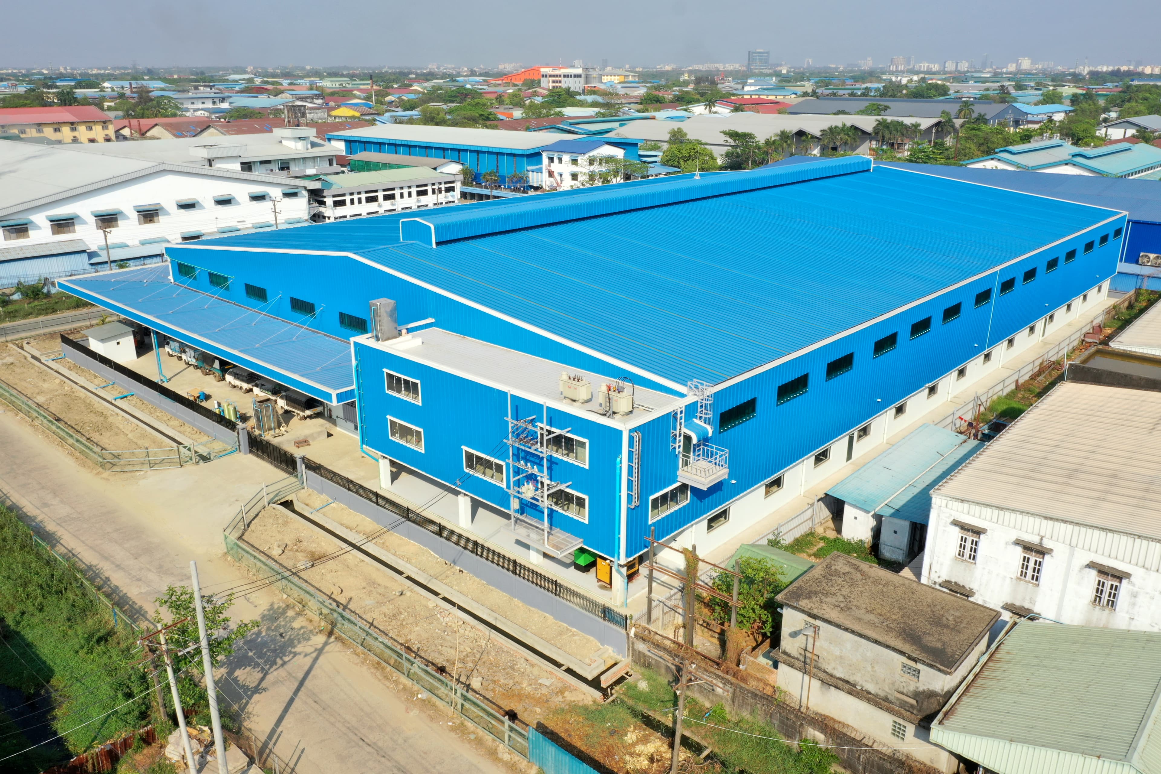 Aerial view of the Kaung Thu Kha Group plant in Yangon