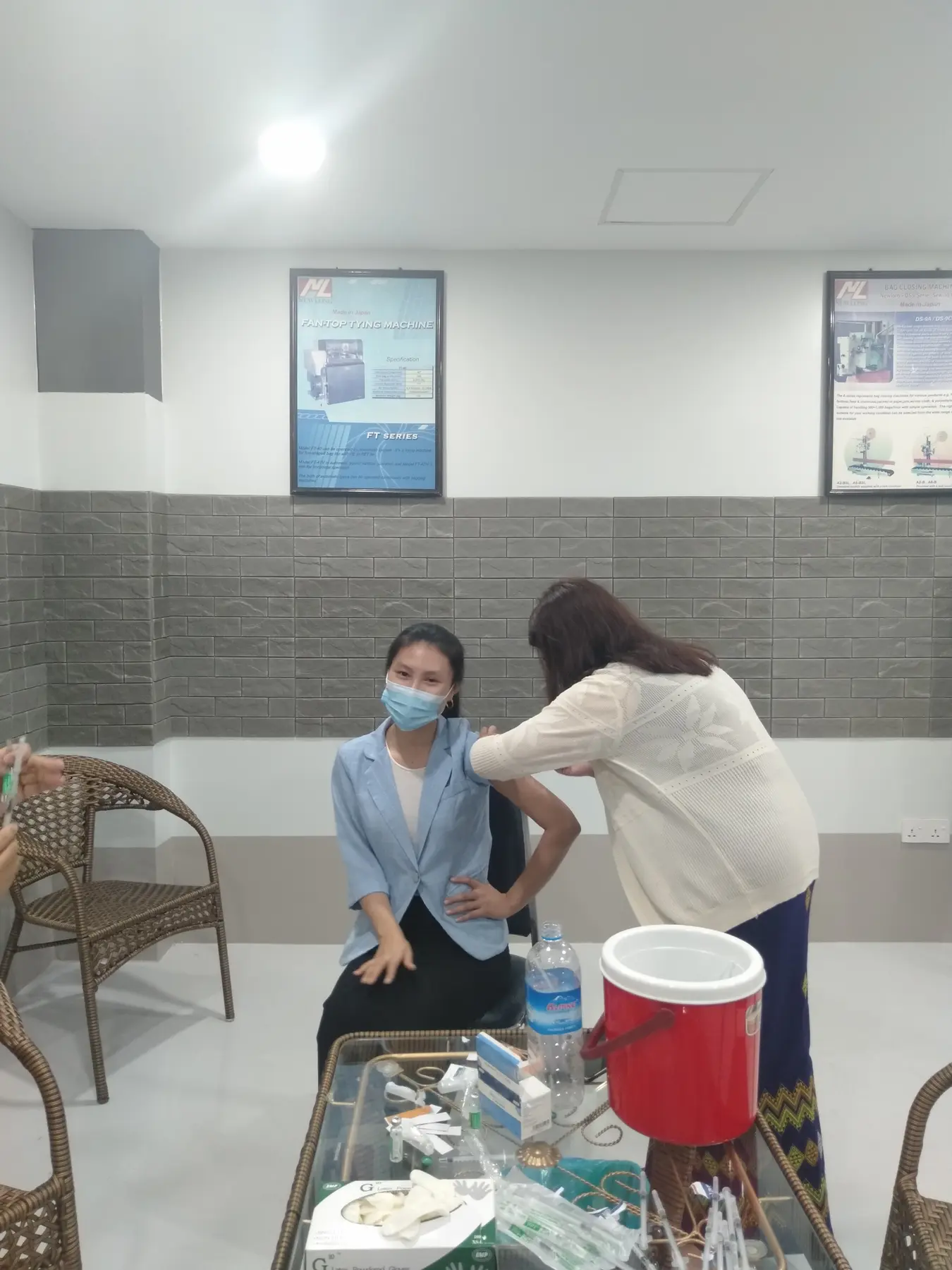 KTK staff receiving vaccination support