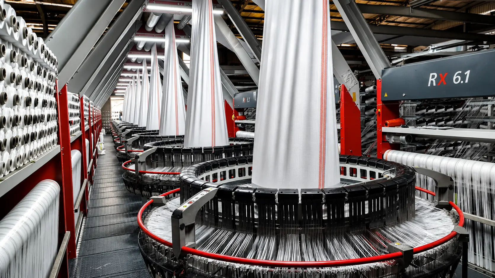 Circular weaving equipment at the KTK manufacturing operation